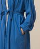 Crepe De Chine Military Aidman Gown - BLUE