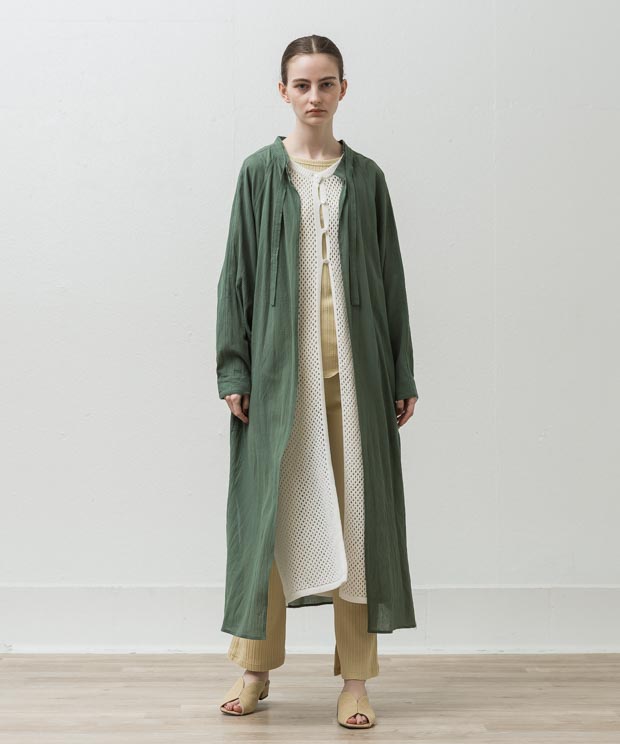 Crepe De Chine Military Aidman Gown - GREEN