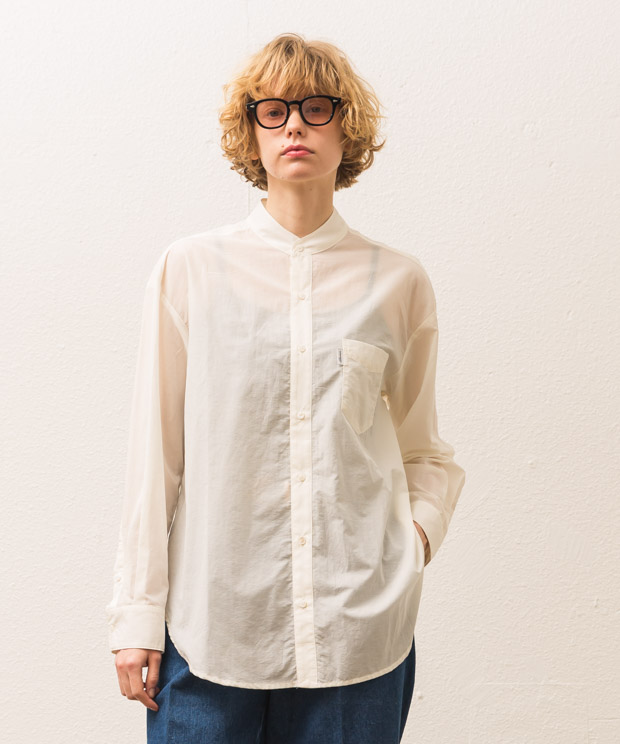 Big Silhouette Back Design Strain Shirt - WHITE