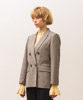 Double Breasted Tailored Jacket - BROWN