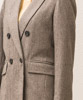 Double Breasted Tailored Jacket - BROWN