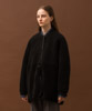 Reversible Piping Boa Coat - BLACK