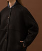 Reversible Piping Boa Coat - BLACK