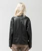 Synthetic Leather Big Silhouette Rider'S Jacket - BLACK