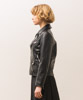 Synthetic Leather Rider's Jacket - BLACK