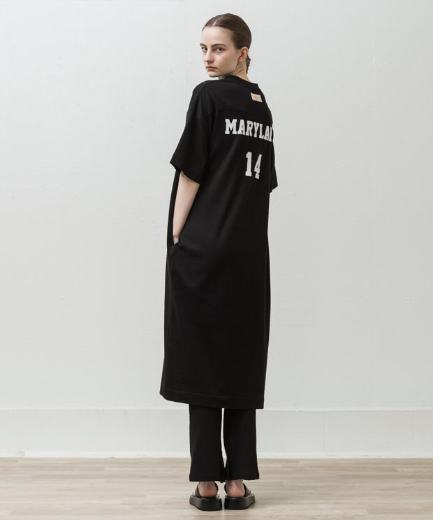 Printed Maxi Dress (Maryland14) - BLACK