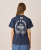 Authentic Compact Printed T-Shirt(Overcome) - NAVY