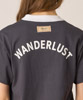 Authentic Compact Printed T-Shirt(Wanderlust) - COAL BLACK