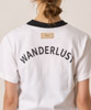 Authentic Compact Printed T-Shirt(Wanderlust) - WHITE