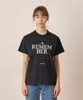 Authentic Compact Printed T-Shirt(Remember) - BLACK