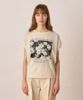 Dolman Sleeve Printed T-Shirt(Turn And) - OATMEAL