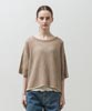 Cropped Mesh Knit Pullover - BEIGE