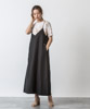 Linen Rayon 2Way Camisole Dress - BLACK