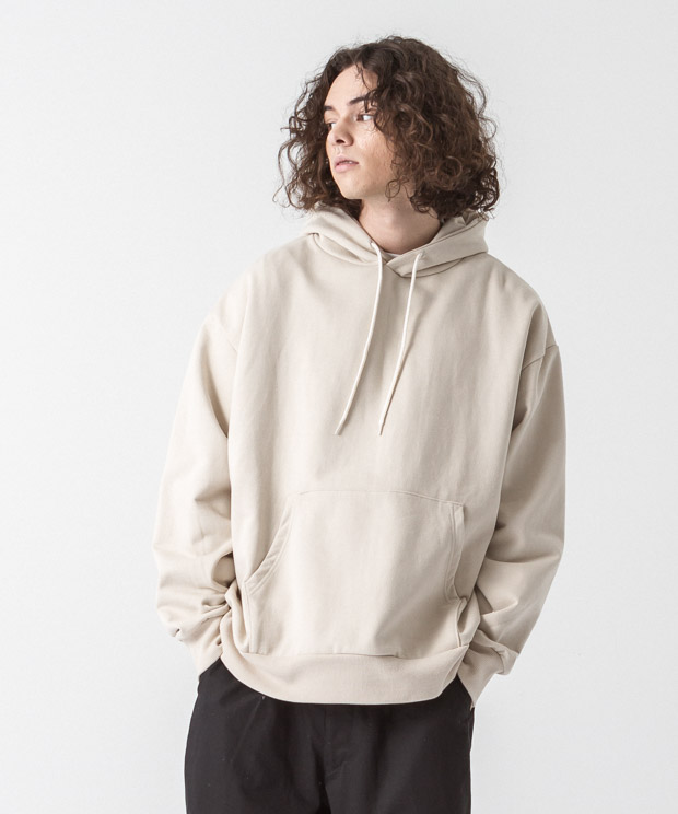 Oversized Sweat Hoodie - BEIGE