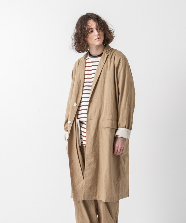Cotton Linen Coat - BEIGE