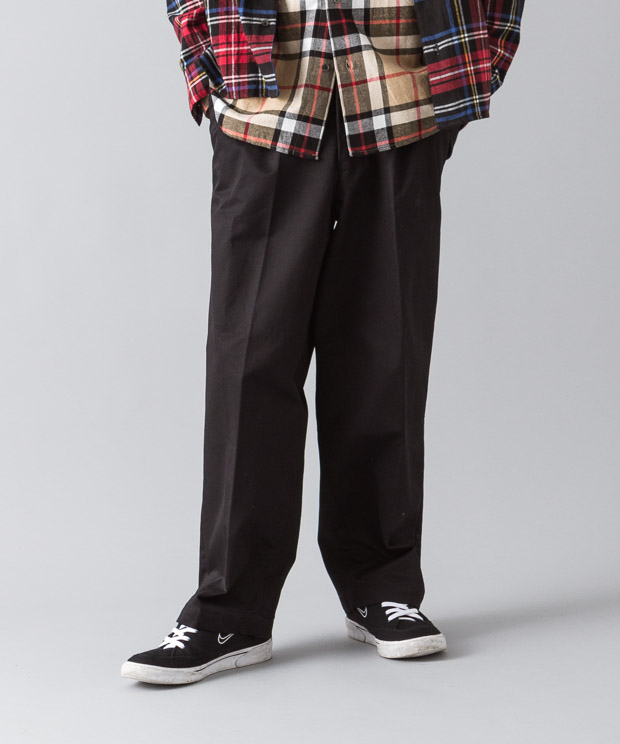 2Tucked Wide Prime Chino Pants - BLACK