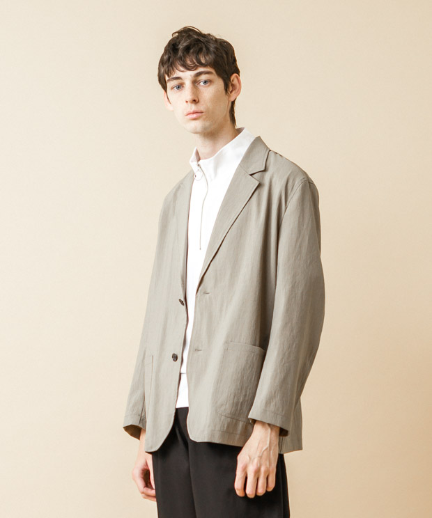 EVALET Thick&Thin Tailored Jacket - BEIGE