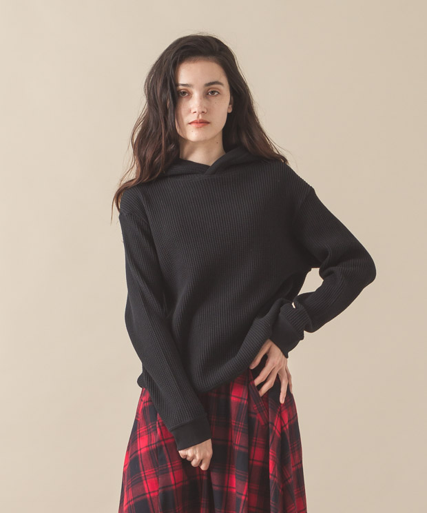 [19AW先行予約販売] Waffle Hoodie - BLACK