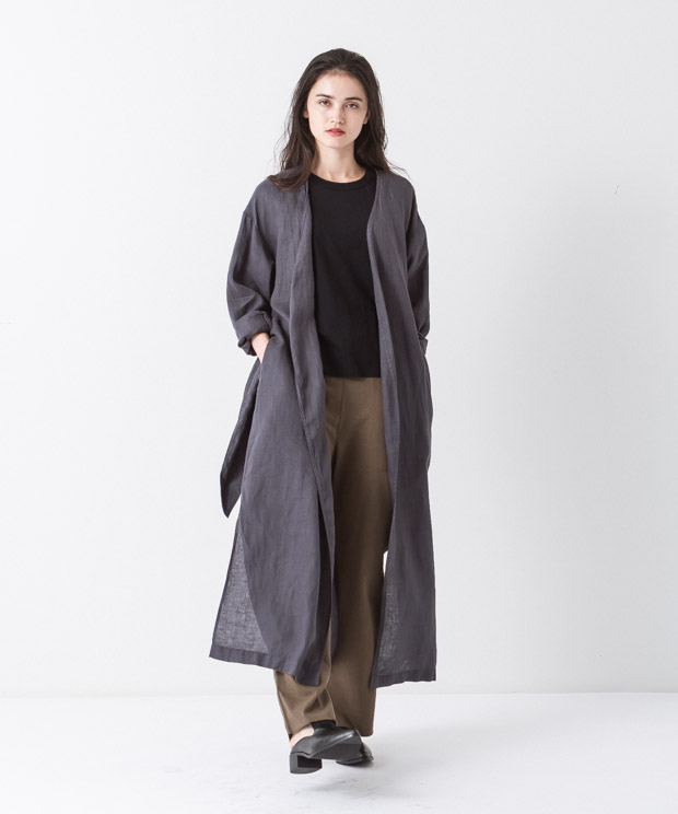 Linen Gown - CHARCOAL
