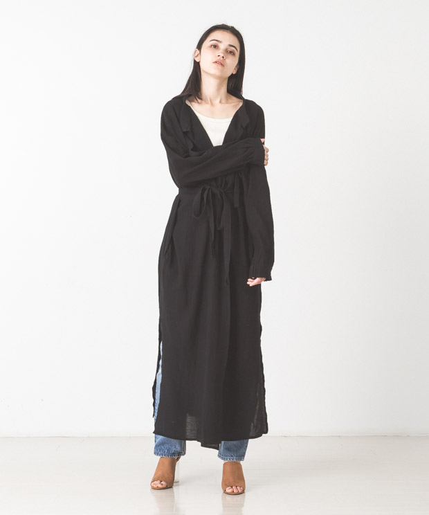 Light Voile Military Aidman Gown - BLACK