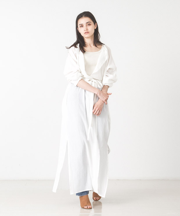Light Voile Military Aidman Gown - WHITE