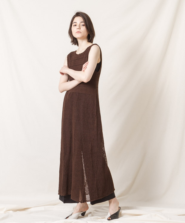 Knit Dress - BROWN