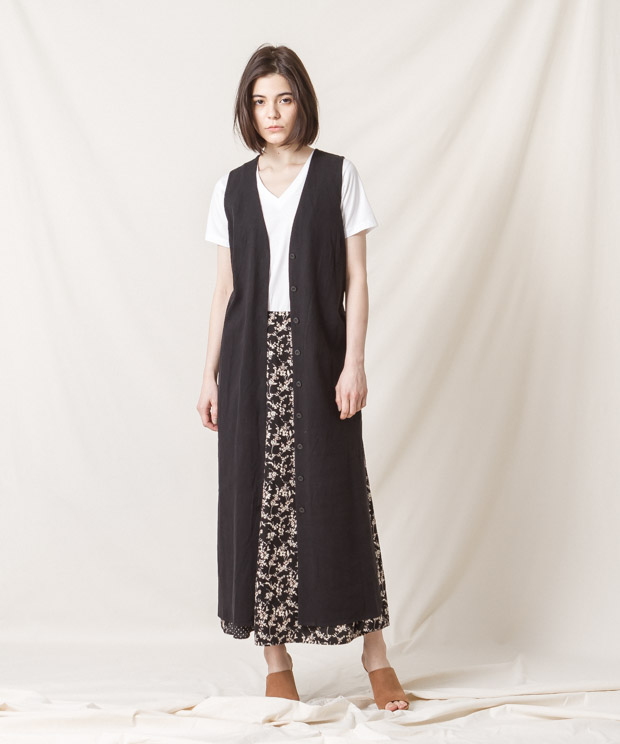 Vest Dress - BLACK